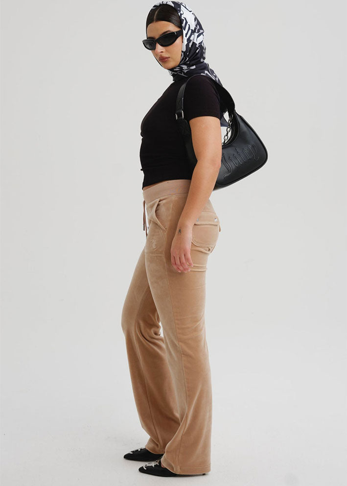 Juicy Couture Del Ray Classic Velour Bukser - gold caramel Levere