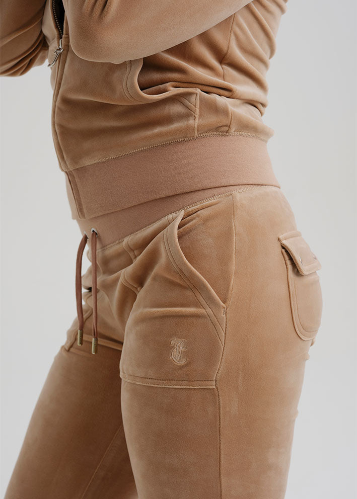 Juicy Couture Del Ray Classic Velour Bukser - gold caramel Levere
