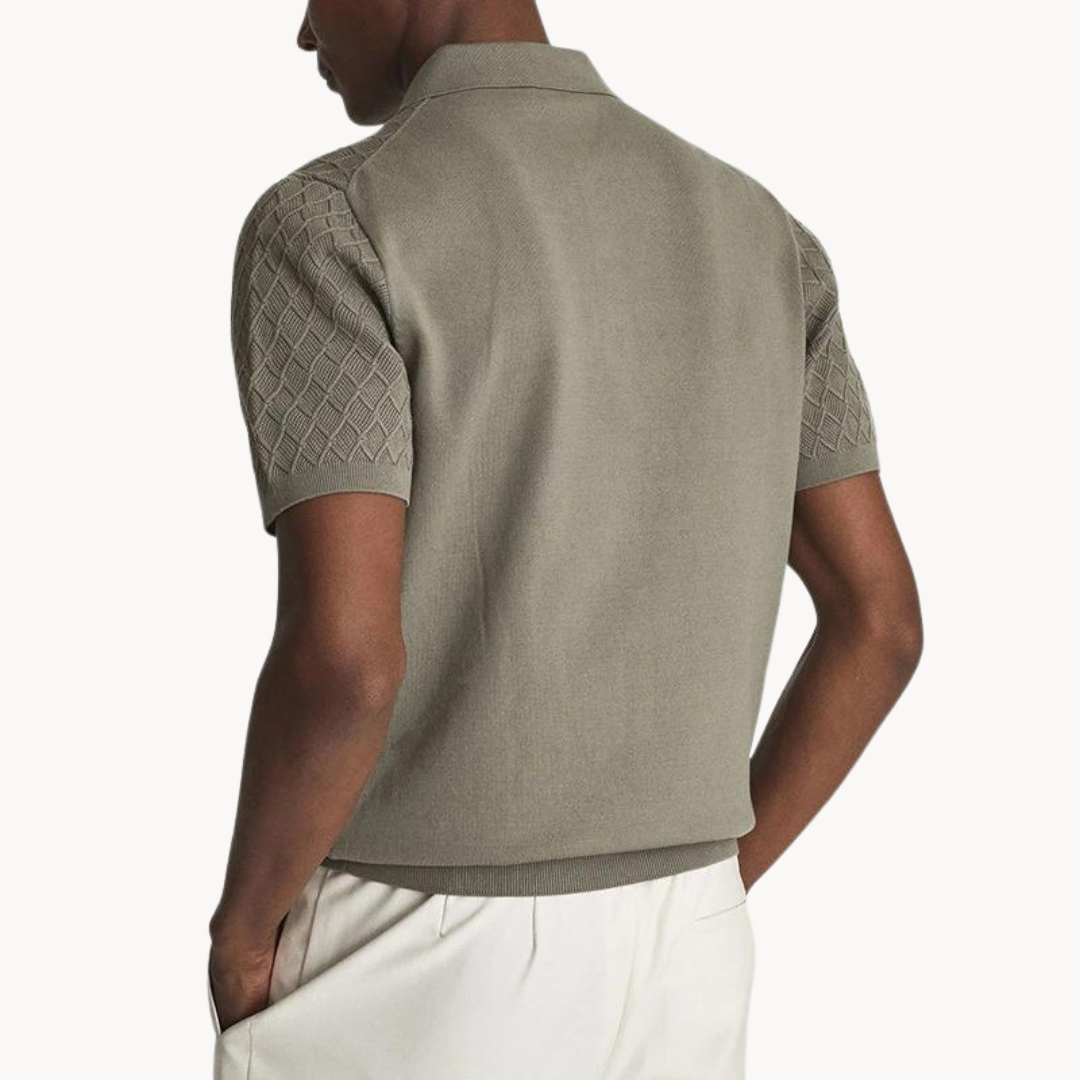 Luksus tekstureret poloshirt