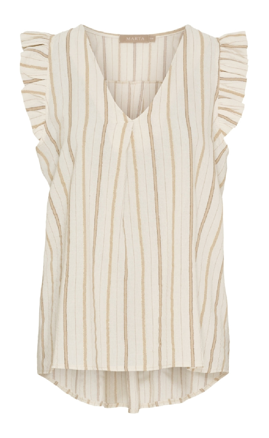 Marta Du Chateau Top - Angelica - Brown Online salg