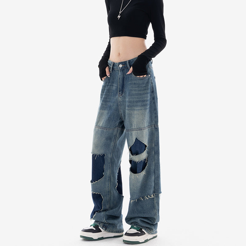 Rippede løse jeans