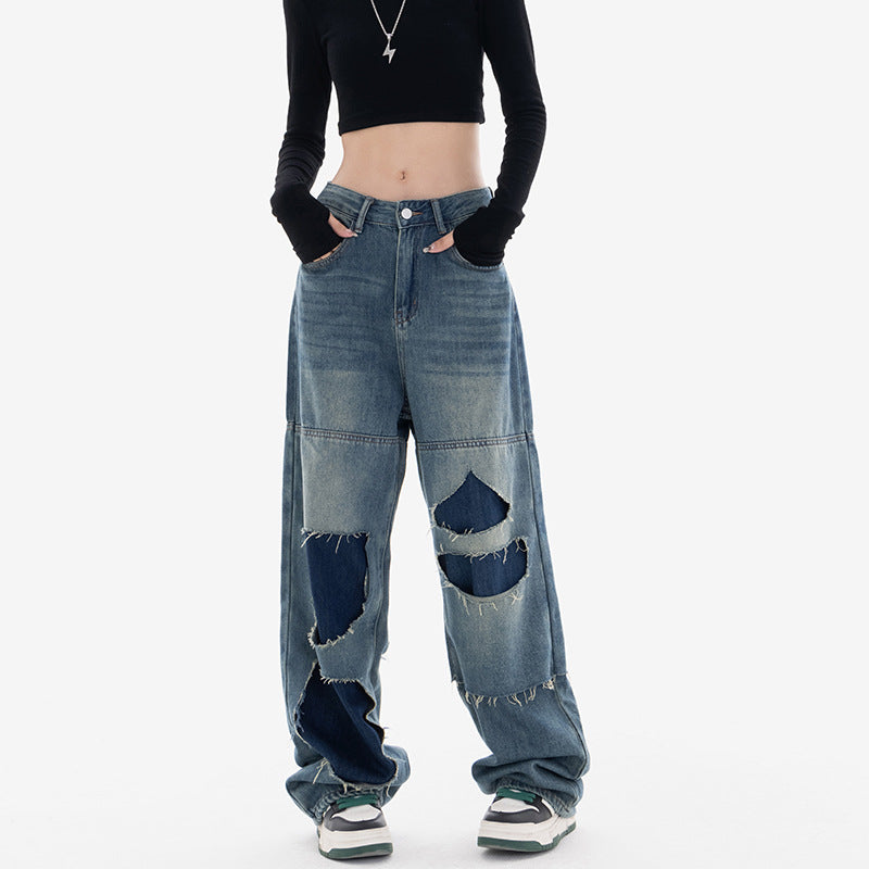 Rippede løse jeans