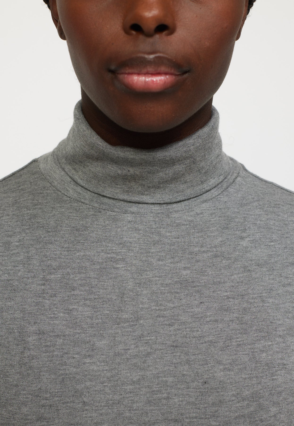 Soft Rebels Roman Roll Neck SR424-301 Medium Grey Melange