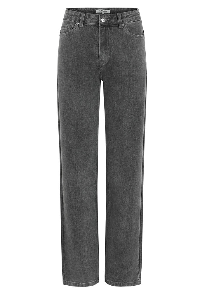 Soft Rebels Willa Midwaist Wide Jeans SR225-803 Light Gray Online Hot Salg