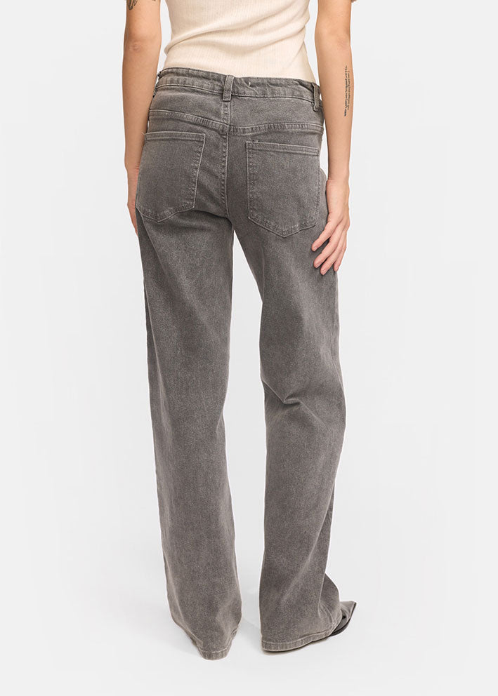 Soft Rebels Willa Midwaist Wide Jeans SR225-803 Light Gray Online Hot Salg
