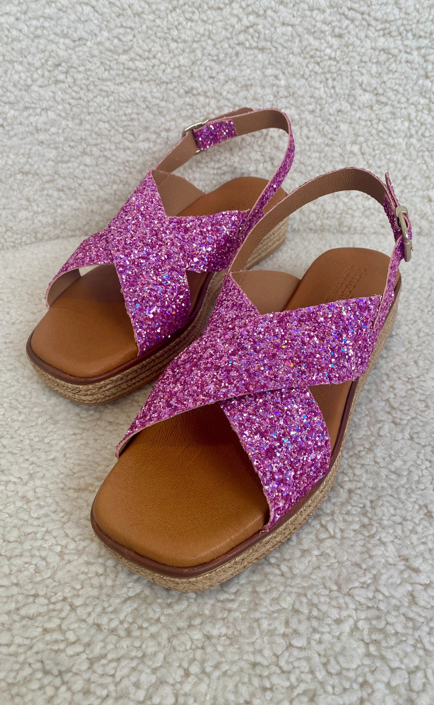 Tim & Simonsen Sandaler - Sussie - Glitter Rosa