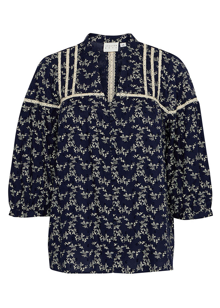 Atelier Rêve Jeanne Skjorte - Maritime Blue