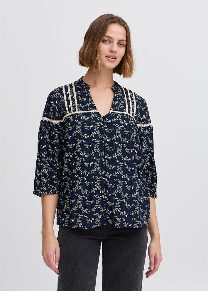 Atelier Rêve Jeanne Skjorte - Maritime Blue