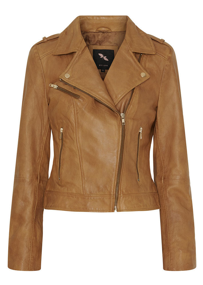 BTF CPH Biker Jacket 100066 Caramel with light gold