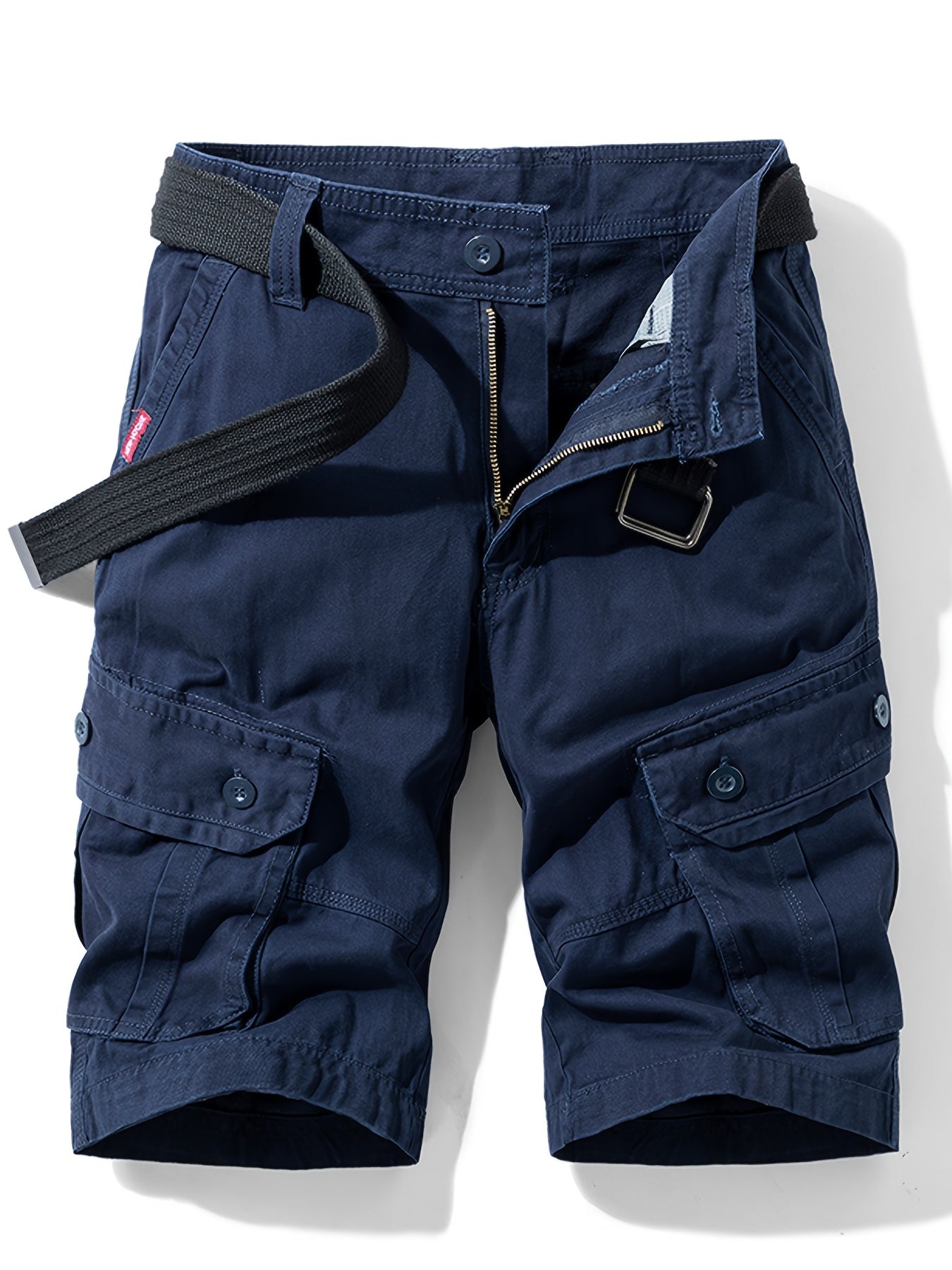 Casual herreshorts i bomuld med snøre og knaplommer