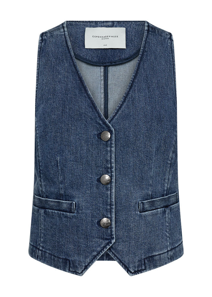 Copenhagen Muse Jean Denim Vest - Denim Blue