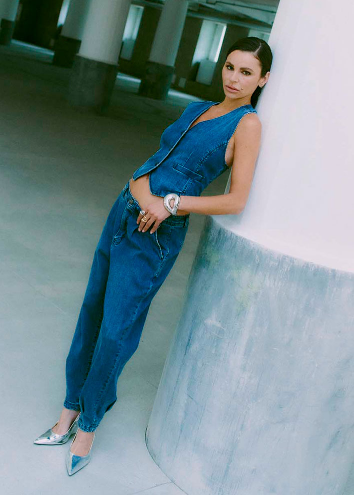 Copenhagen Muse Jean Denim Vest - Denim Blue