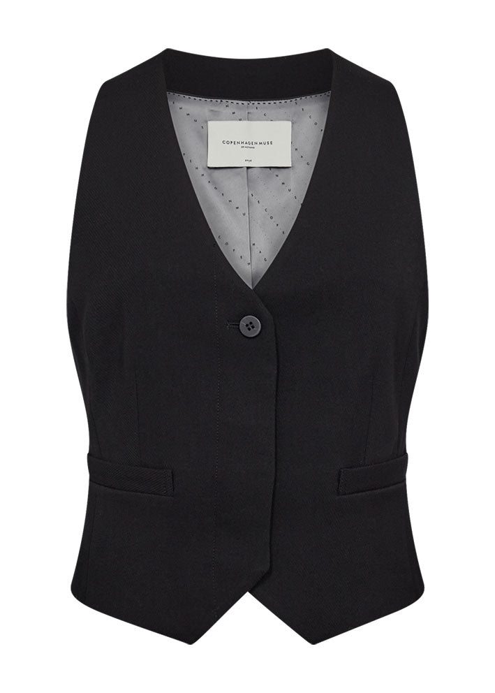 Copenhagen Muse Tailor Waistcoat - Vest - Black Online nu