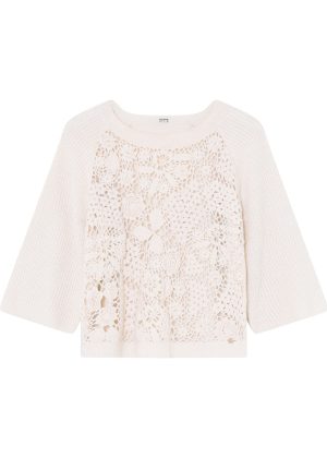 Gustav Maddie short knit cape 52404 Off White