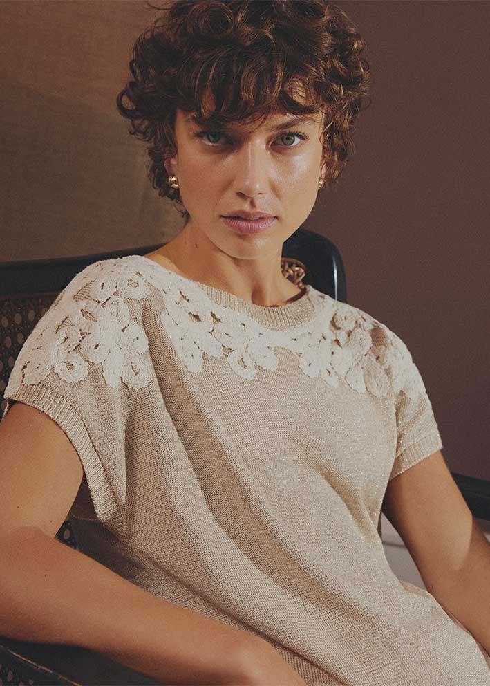 Gustav Odessa knit top 57405 Cream