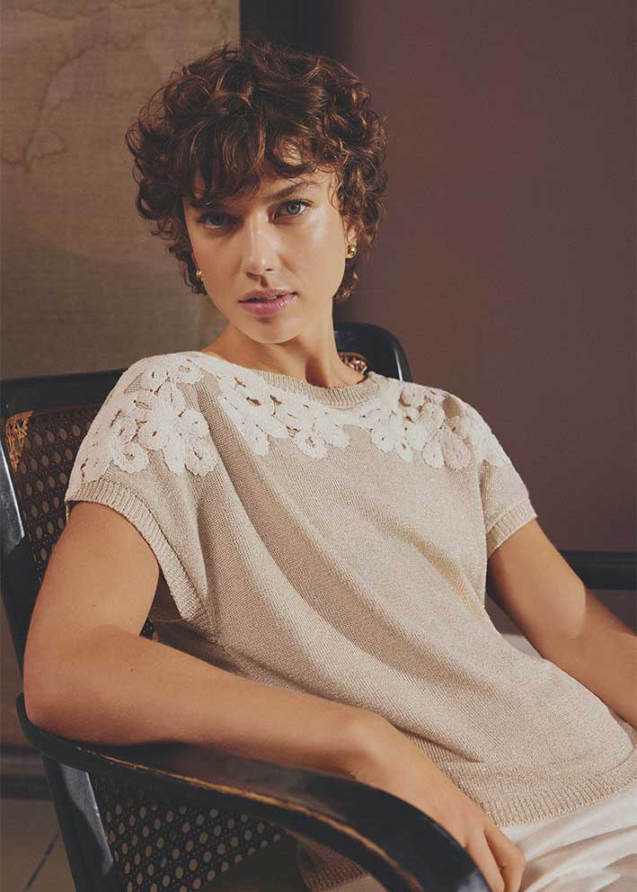 Gustav Odessa knit top 57405 Cream