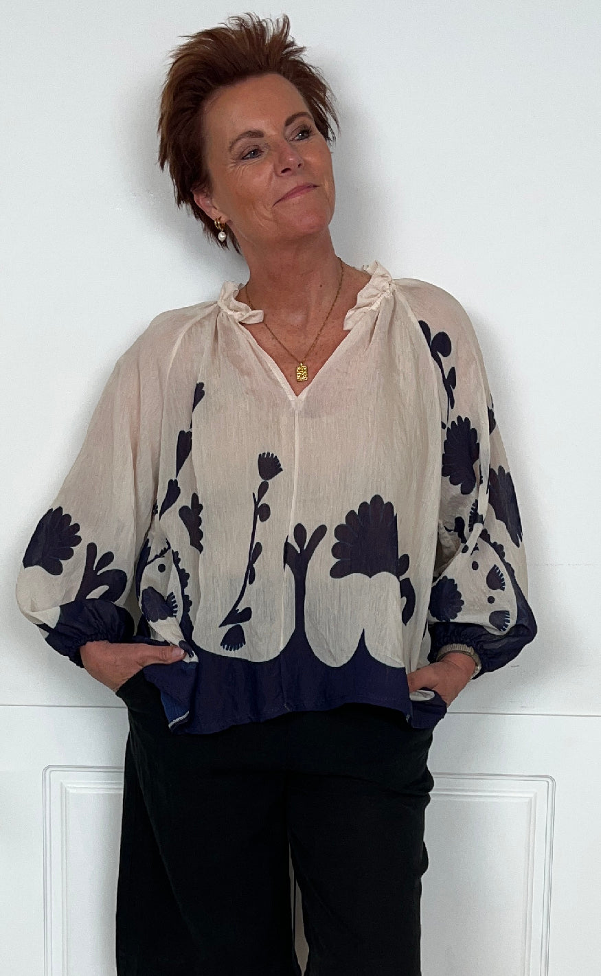 Marta Du Chateau Skjorte - Clary - Blue Udsalg
