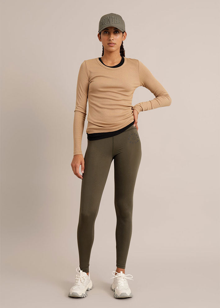 Munthe Sandy Leggings - Army Hot på udsalg