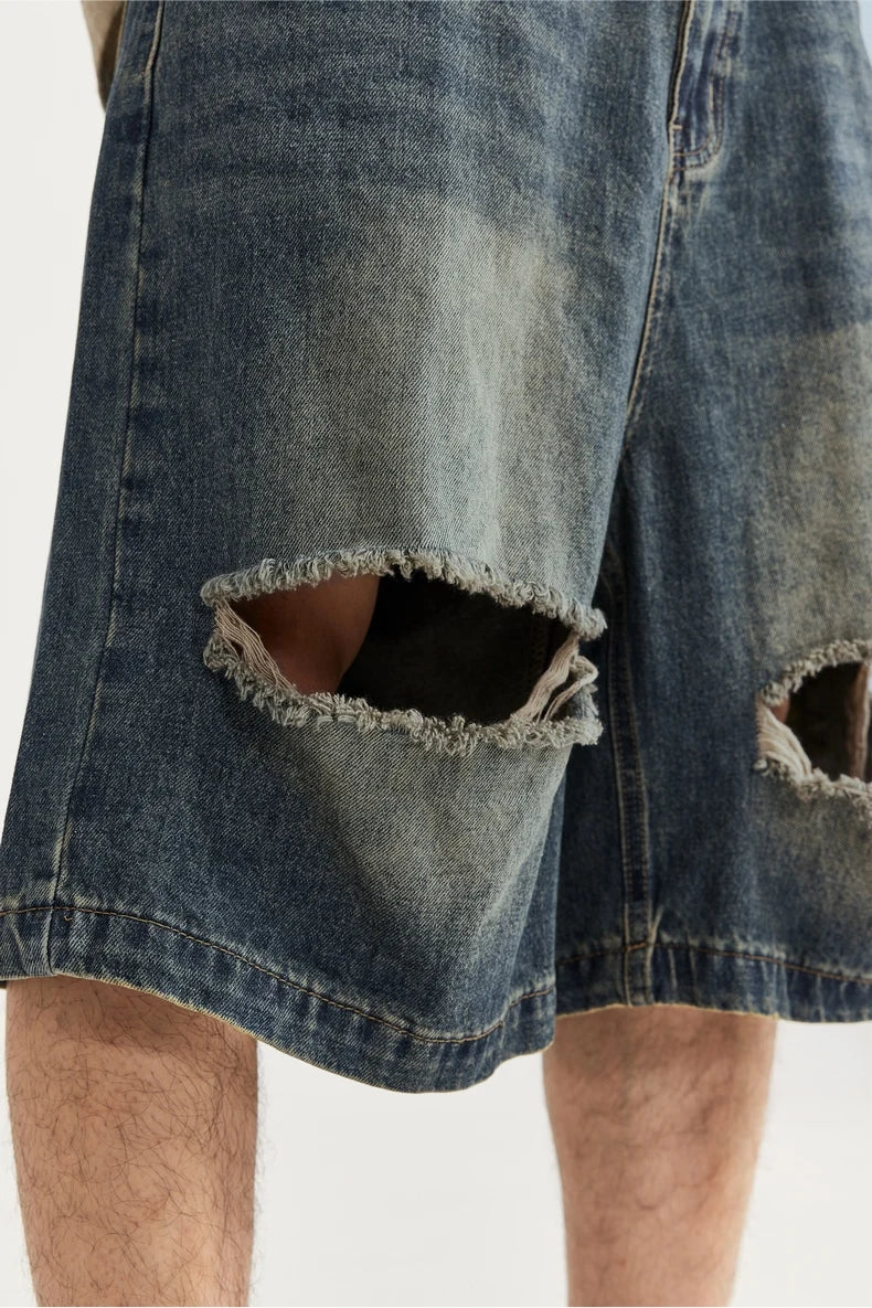 Ripped Holes denimshorts