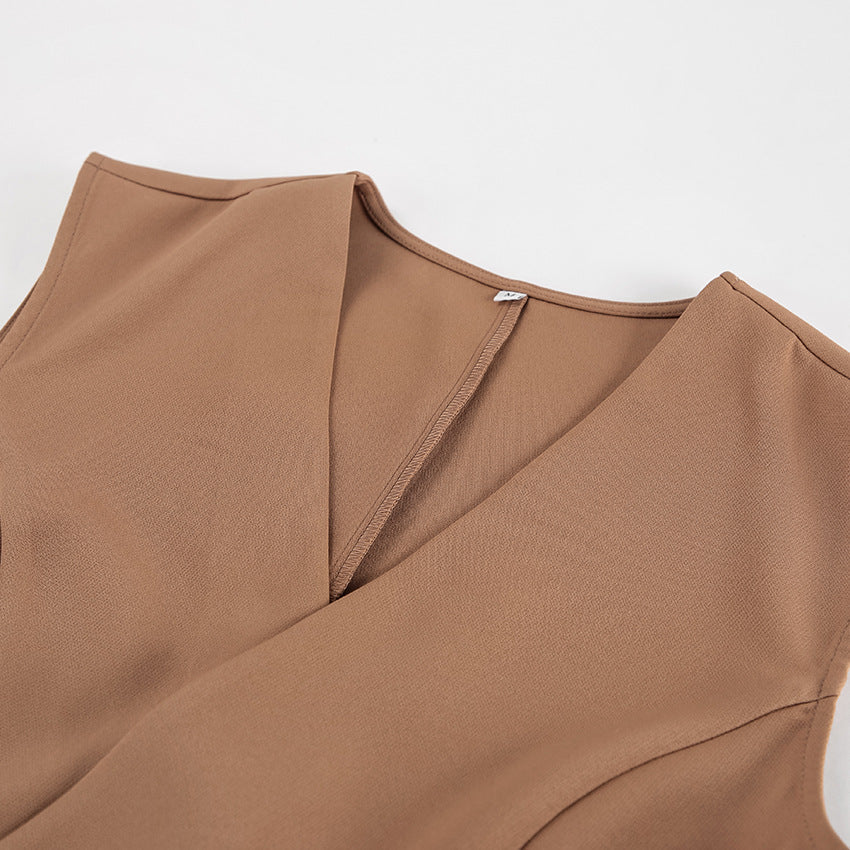 Asymmetrisk vest og buksesæt Online