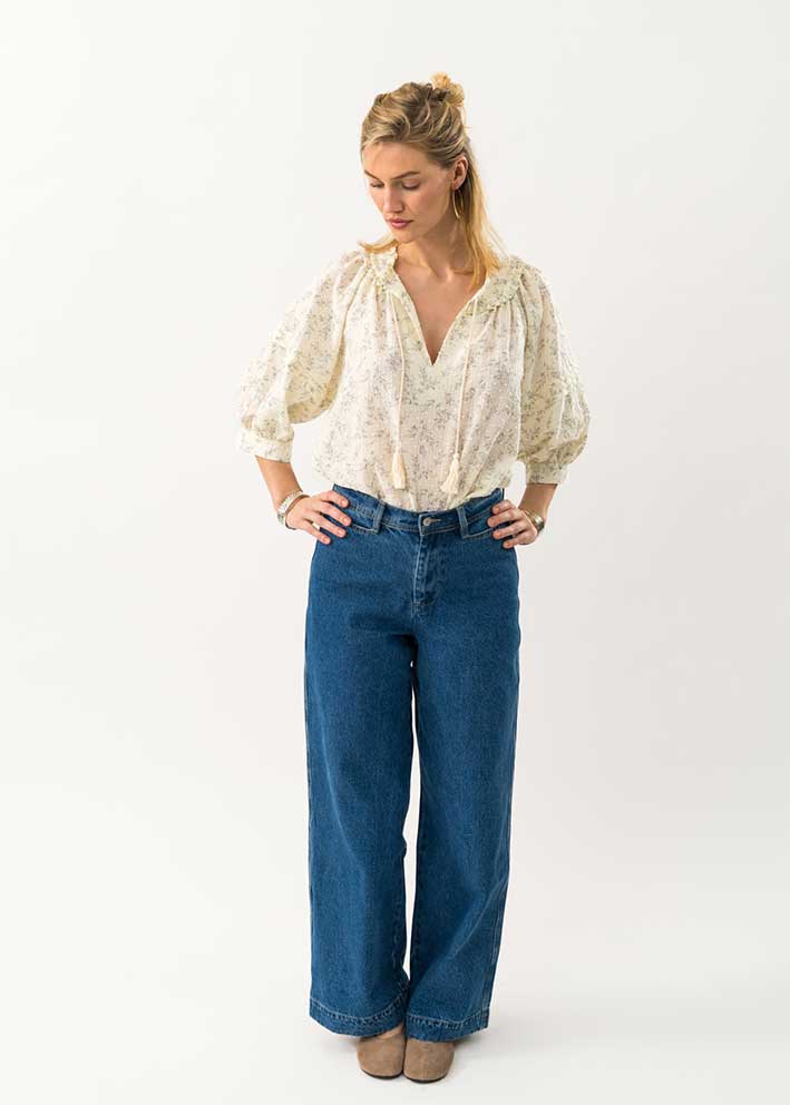 Lollys Laundry Alvi Bluse - Creme Online salg