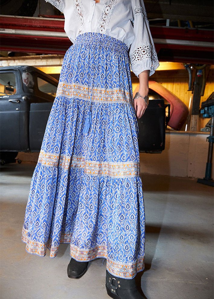 Lollys Laundry Diamond Maxi Nederdel - Blue Print