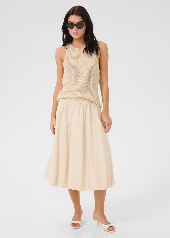 My Essential Wardrobe Diva Strik Top - Almond Milk Udsalg