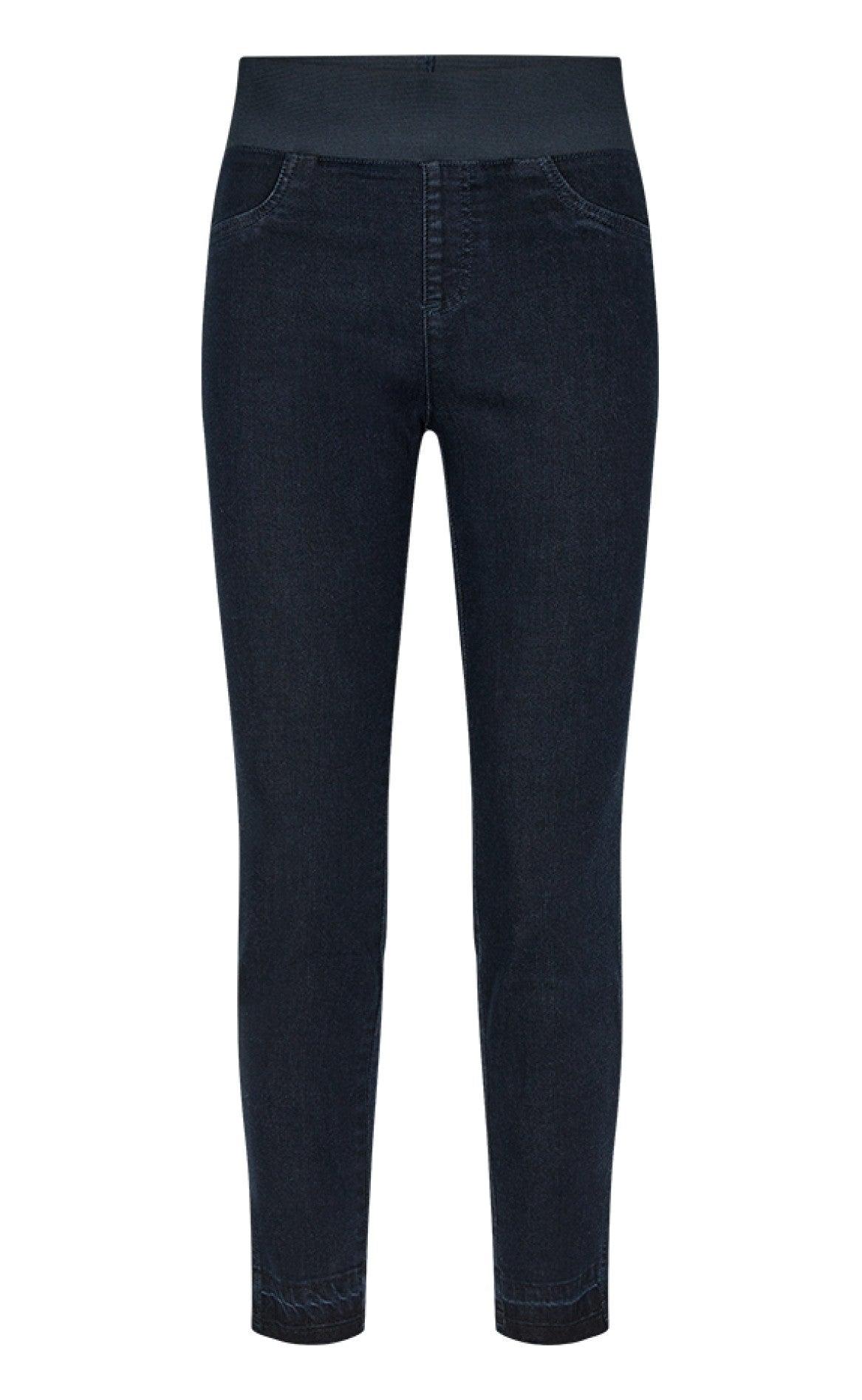 Freequent Bukser - Shantal Ankle Raw - Dark Blue Denim