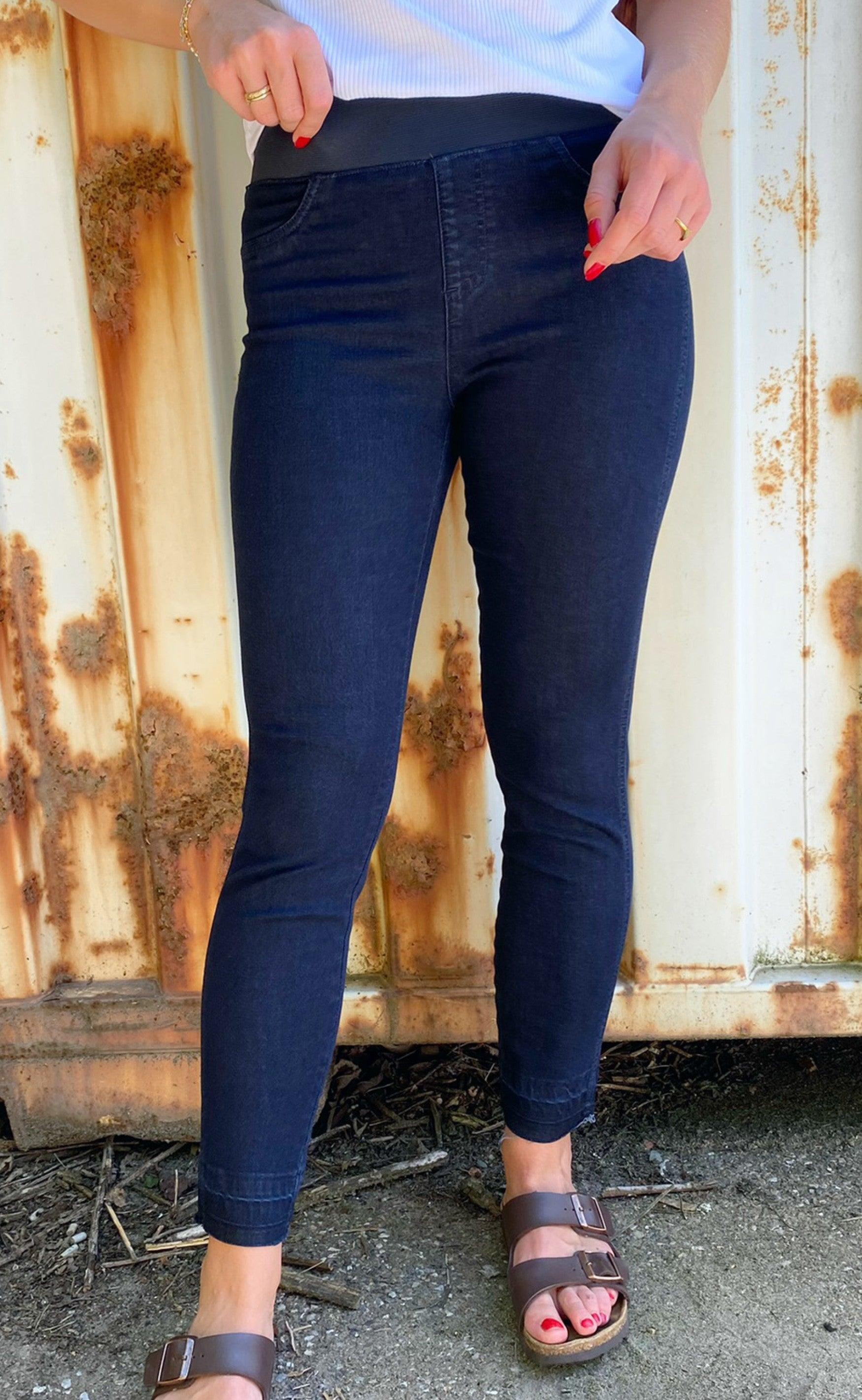 Freequent Bukser - Shantal Ankle Raw - Dark Blue Denim