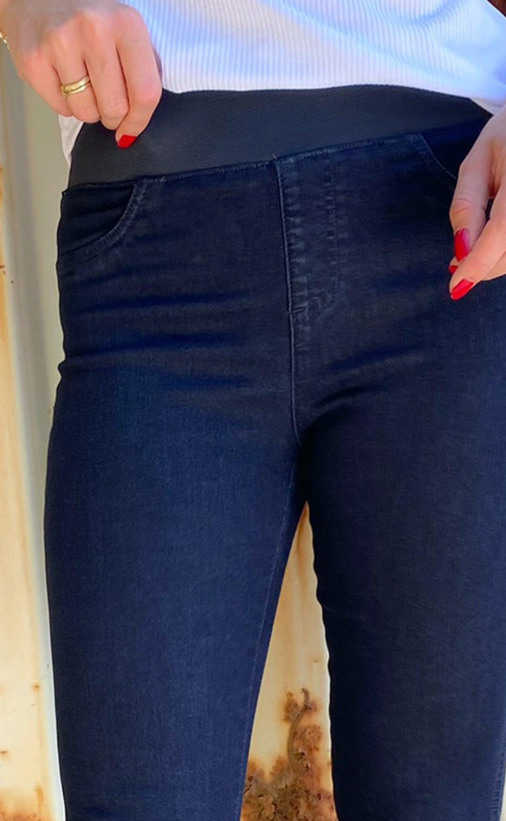 Freequent Bukser - Shantal Ankle Raw - Dark Blue Denim