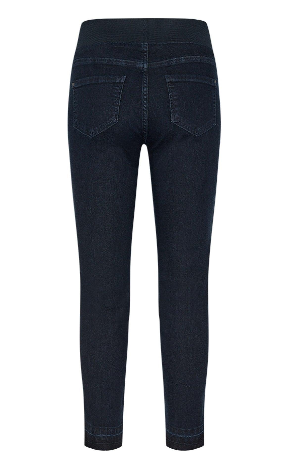 Freequent Bukser - Shantal Ankle Raw - Dark Blue Denim
