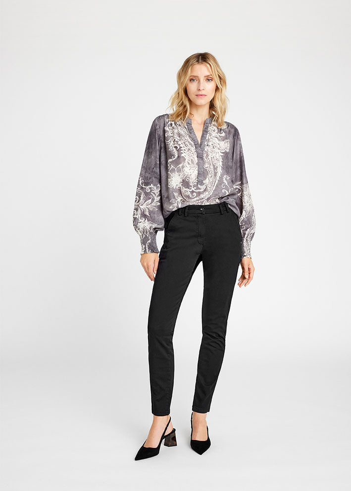 Gustav Sikka blouse 54628 Skjorte - Dark Grey w. Print