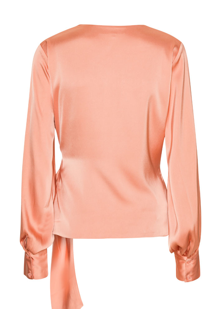 Karmamia Ines Blouse - Slå-om-bluse - Semi Rich Peach