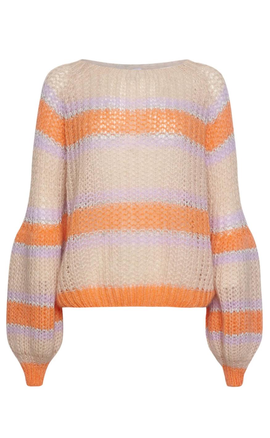 Noella Sweater - Pacific - Apricot/Lavender Mix Online Hot Salg