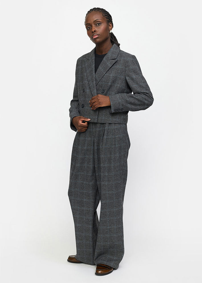 Soft Rebels Annie Blazer SR524-731 Checked Grey Melange Levere