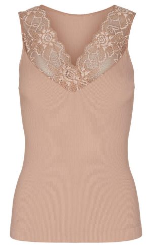 Tim & Simonsen Top - Belen V-Lace - Nude (vendbar)