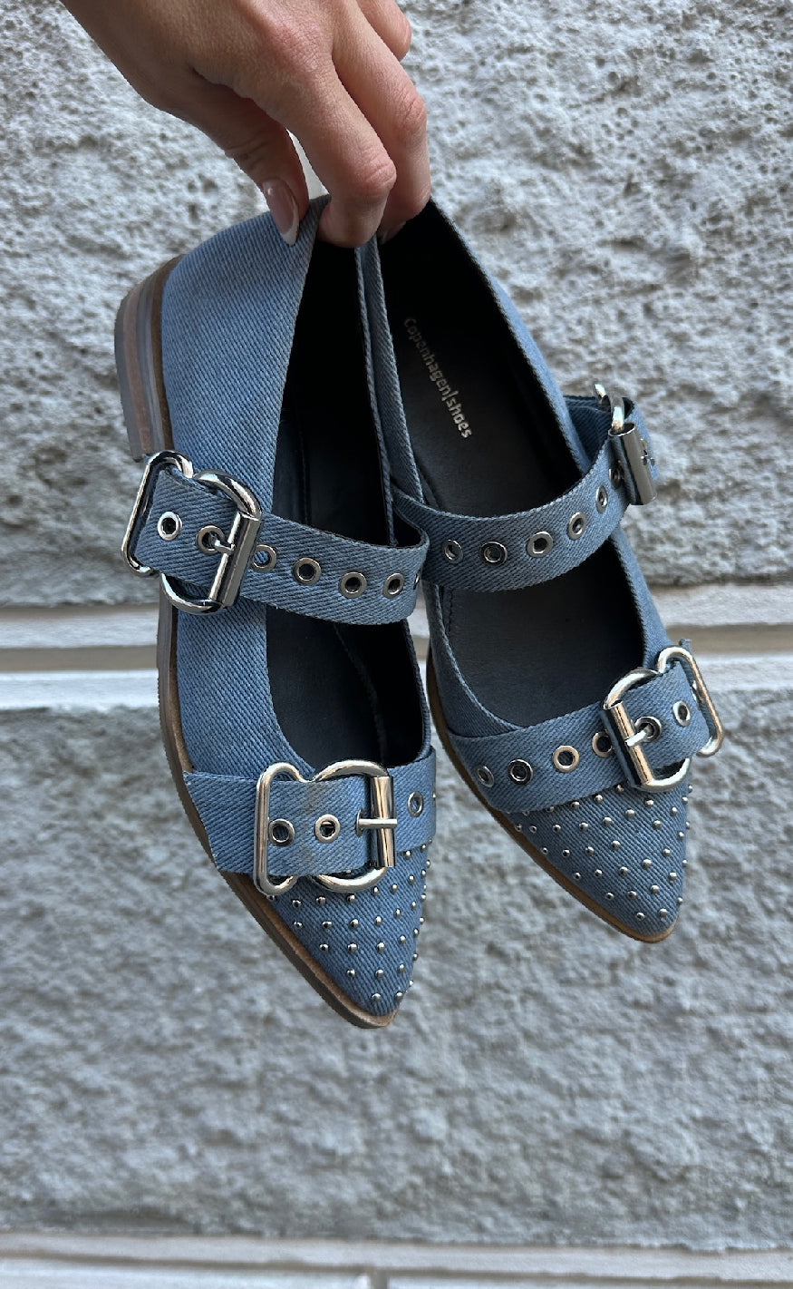 Copenhagen Shoes Ballerinaer - Future Vibes - Blue Denim