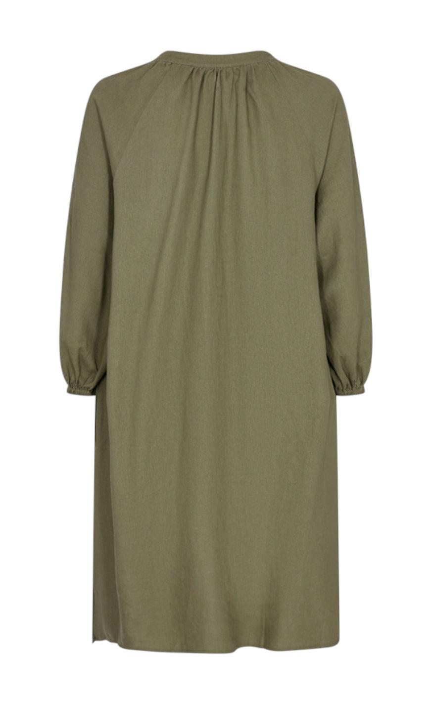 Freequent Kjole - Lava Kaftan - Deep Lichen Green Online Hot Salg