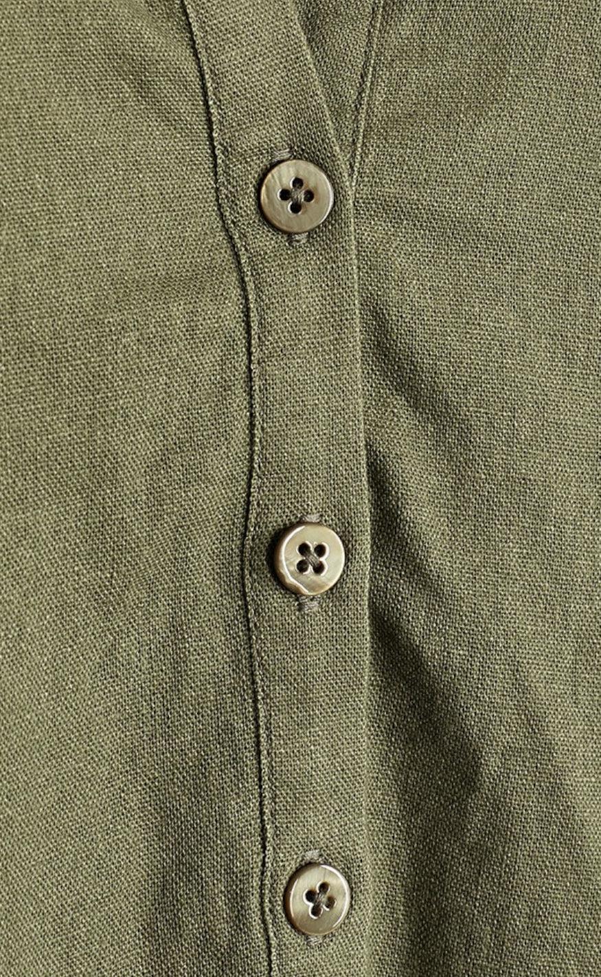 Freequent Kjole - Lava Kaftan - Deep Lichen Green Online Hot Salg