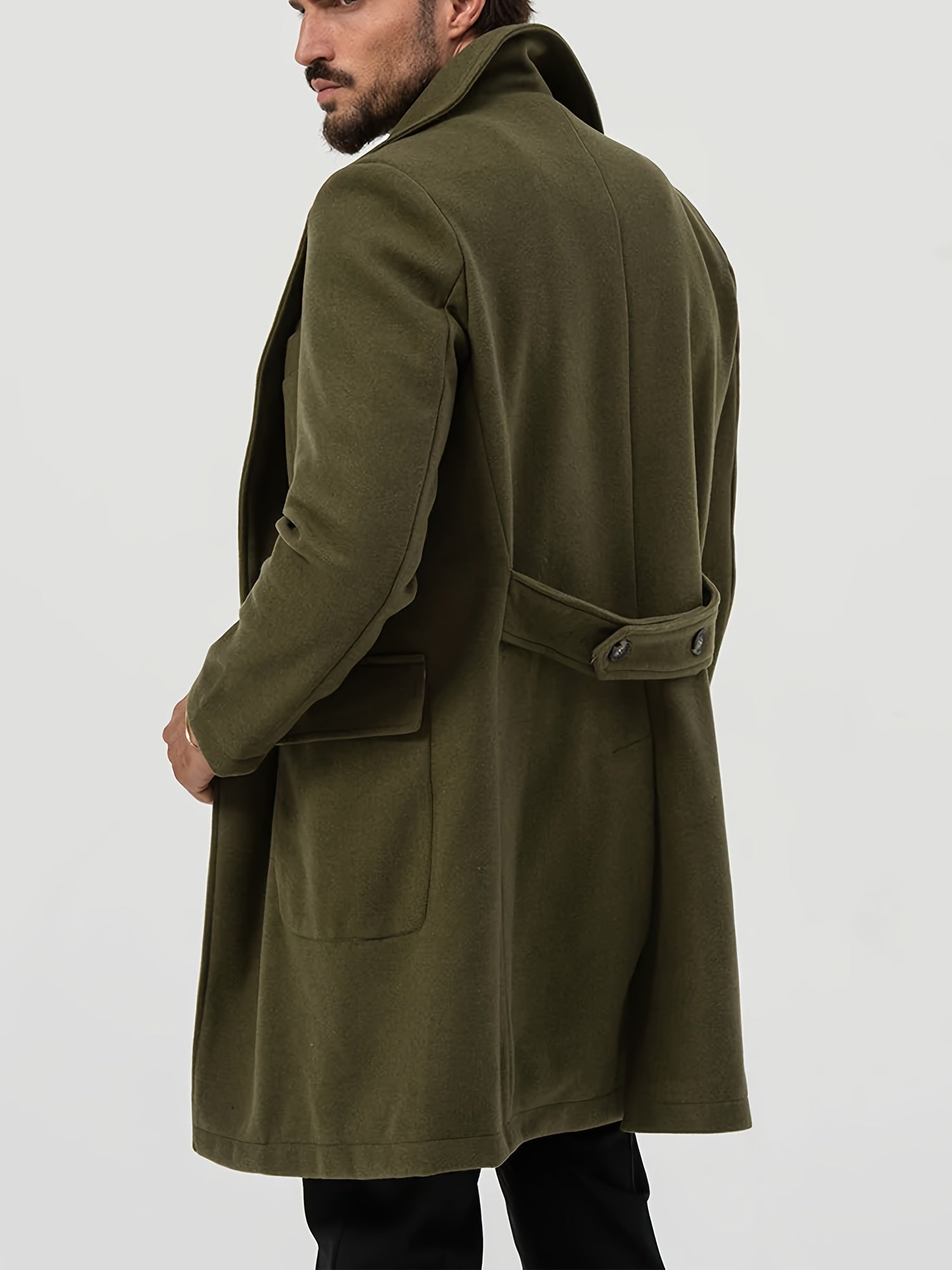Grøn trenchcoat til mænd
