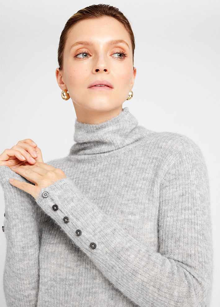 Gustav Rotem knit roll neck 55412 Rullekrave - Steel