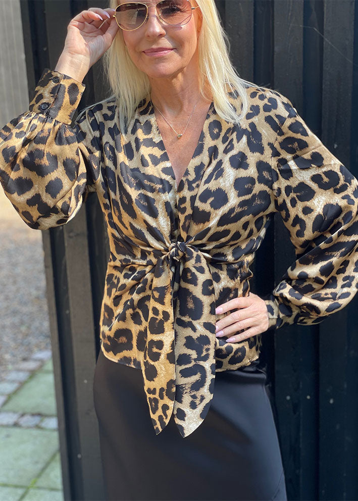 Karmamia Blair Blouse - Hammered Leopard