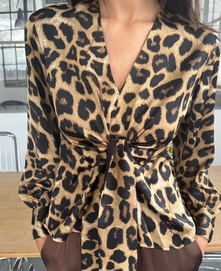 Karmamia Blair Blouse - Hammered Leopard