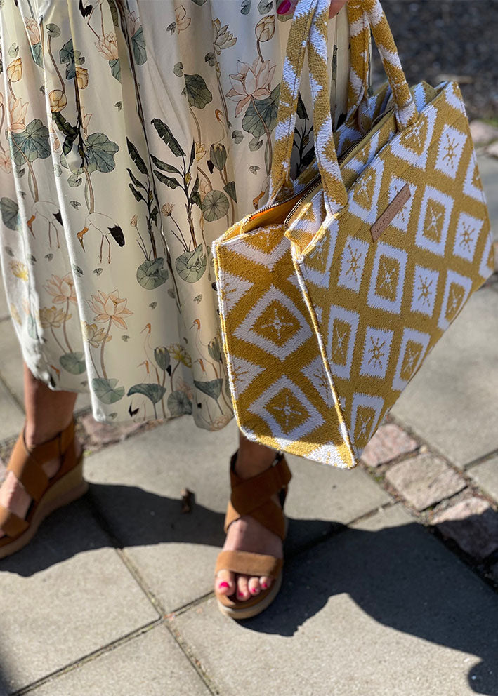 Luna Moon Rue Rivoli Mid Tote - Ochre Yellow