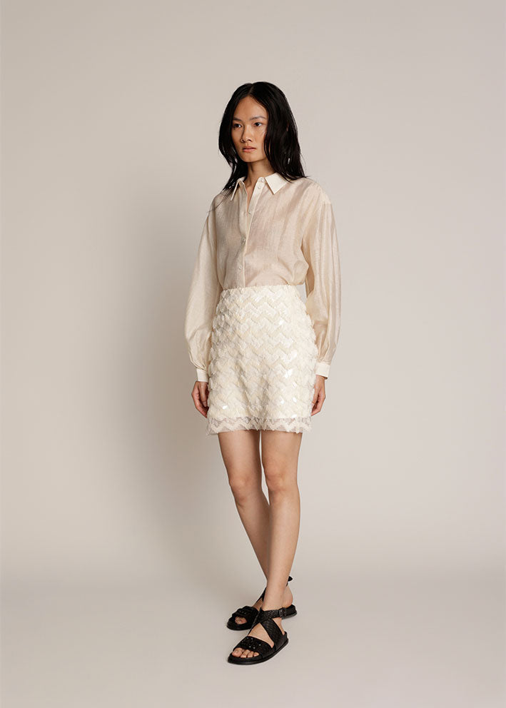 Munthe Moraine Nederdel - Creme Online Hot Salg