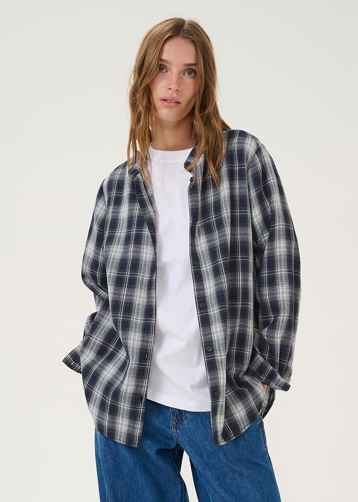 My Essential Wardrobe Harris Shirt - Dark Sapphire Blue Check