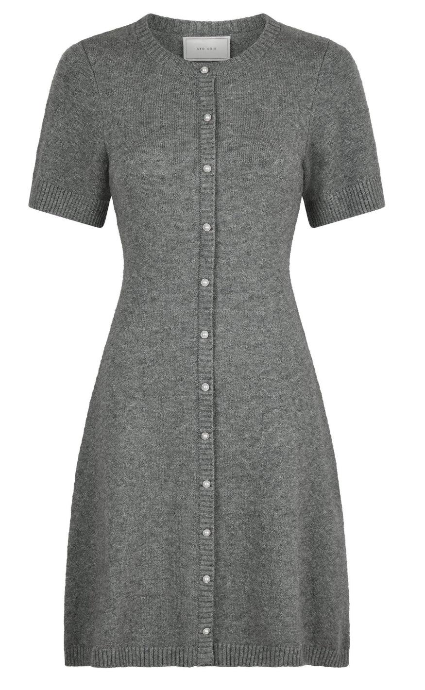 Neo Noir Kjole - Elise - Dark Grey Melange