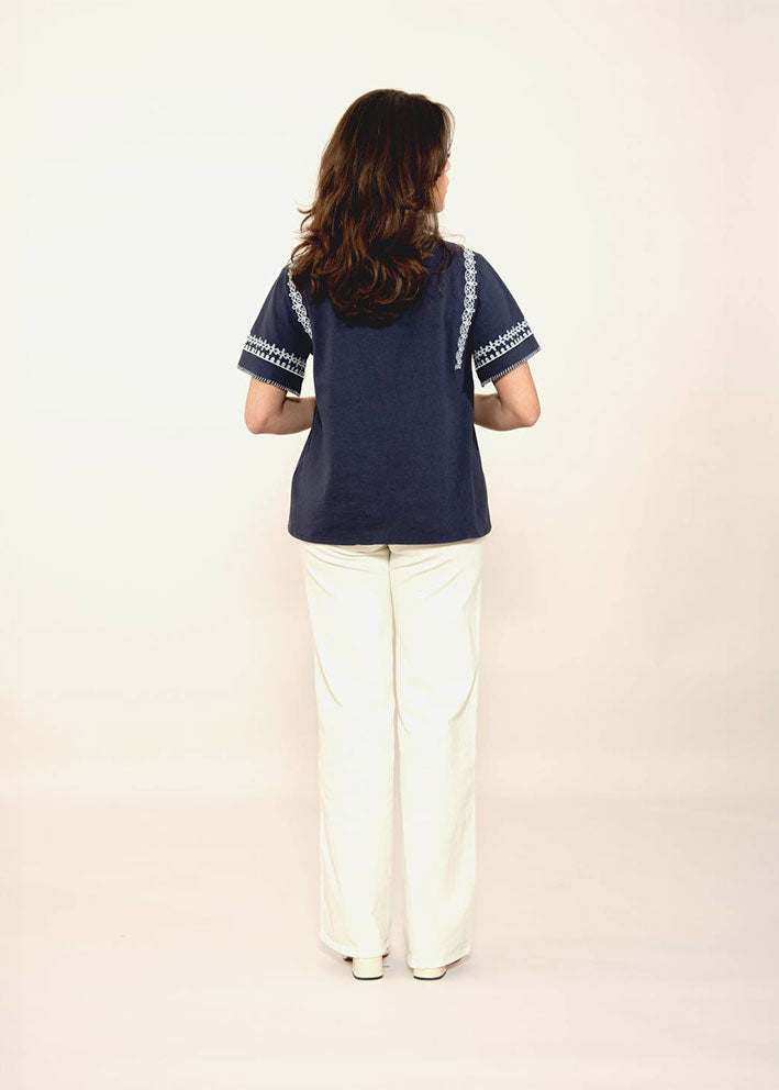 Odd Molly The Earth Blouse - Dark Blue