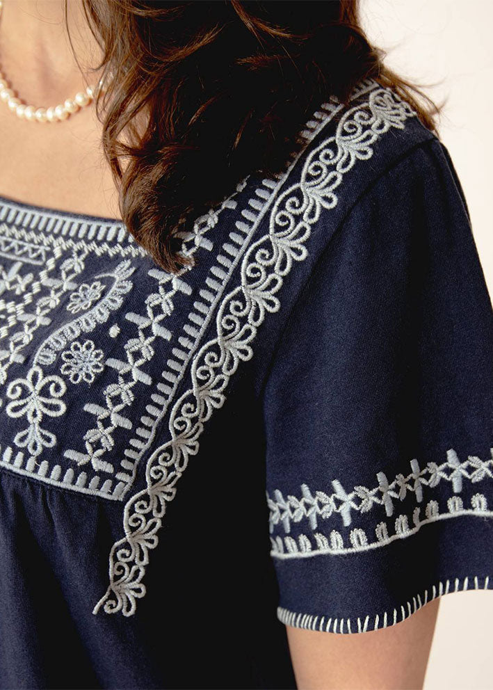 Odd Molly The Earth Blouse - Dark Blue
