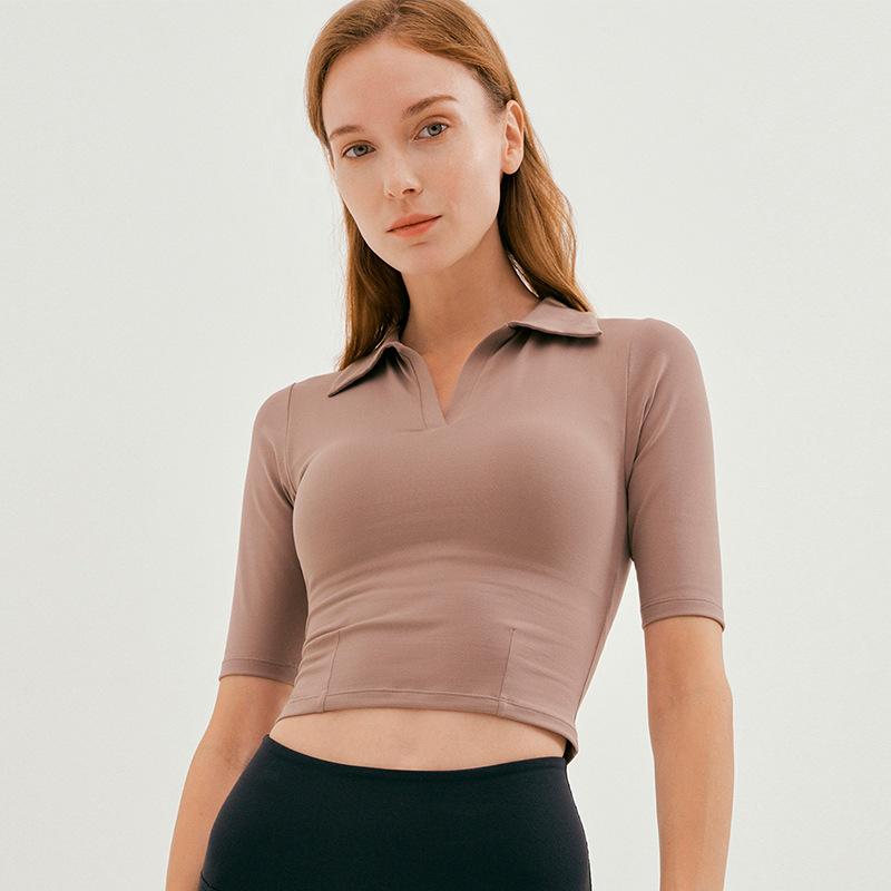 V-hals cropped yoga top